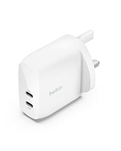 Belkin Ładowarka sieciowa podwójna 30W USB-C, PD 60W - Biała