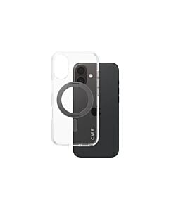 CARE by PanzerGlass Feature Kickstand Etui do iPhone 16 z czarną stopką kompatybilną z MagSafe - Przezroczyste