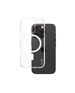CARE by PanzerGlass Flagship Etui do iPhone 16 Pro z białym MagSafe - Przezroczysty