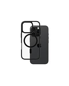 CARE by PanzerGlass Flagship Etui do iPhone 16 Pro z czarną ramką i MagSafe - Przezroczyste
