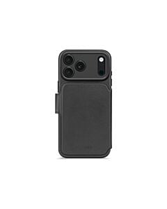 Decoded Leather Detachable Wallet Skórzana obudowa ochronna do iPhone 17 Pro kompatybilna z MagSafe - Czarna