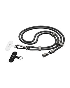 ERPOWER Snake Lanyard Smycz z kablem USB-C do USB-C 240W i blokerem danych 1,5m - Czarna