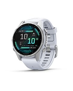Garmin Fenix 8 Smartwatch kopertą 43mm Srebrny z paskiem silikonowym w kolorze Whitestone