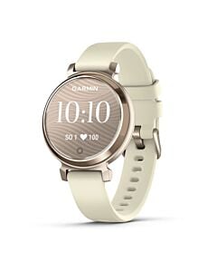 Garmin Lily 2 Smartwatch z kopertą 35mm w kolorze Cream Gold z silikonowym paskiem w kolorze kokosowym