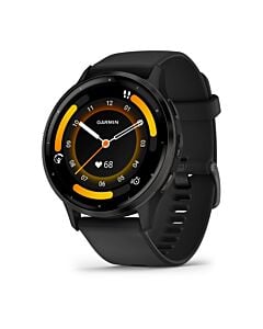 Garmin Venu 3 Smartwatch z kopertą 45mm Bezel w kolorze łupka ze stali nierdzewnej z czarną kopertą i silikonowym paskiem