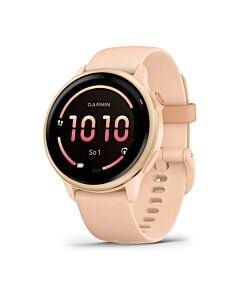 Garmin Vivoactive 6 Smartwatch GPS + Cellular z kopertą 42mm w kolorze różowego świtu z paskiem w kolorze różowego świtu
