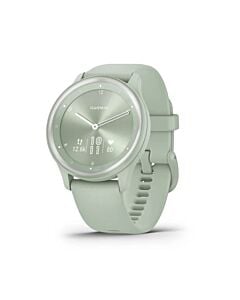Garmin Vivomove Sport Smartwatch z kopertą 40 mm w kolorze jasnomiętowym i silikonowym paskiem ze srebrnymi akcentami