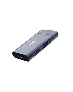 JCPal Travel Hub USB-C 3-in-1 HDMI/ USB-A / USB-C - Szary