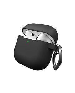KeyBudz Elevate Keychain Silikonowe etui ochronne do AirPods 4 gen. - Czarne