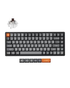 Keychron K2 MAX bezprzewodowa klawiatura mechaniczna z podświetleniem RGB Keychron Hot-Swap Super Brown Switch - Czarna (Black)