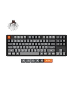 Keychron K8 MAX bezprzewodowa klawiatura mechaniczna z podświetleniem RGB Keychron Hot-Swap Super Brown Switch - Czarna (Black)