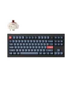 Keychron V3 MAX bezprzewodowa klawiatura mechaniczna Fully Assembled Knob Brown Switch - Czarna (Black)