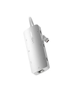LINQ Hub 8in1 Pro USB-C Multiport /4K HDMI / USB-C PD 140W / USB-A / 2 x USB-C / Enthernet 2,5Gb/s / Czytnik kart - Srebrny – Outlet