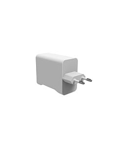 Mophie ROC GaN Ładowarka sieciowa / 2x USB-C / 67W ze zwijanym kablem - Biała