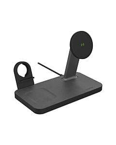 Mophie Snap+ Ładowarka bezprzewodowa 3w1 kompatybilna z MagSafe / 15W - Czarna
