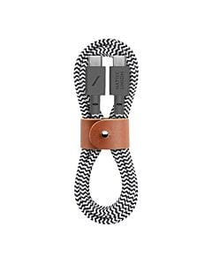 Native Union Belt Cable Kabel USB-C na USB-C 1,2 m - Biało-czarny (zebra)