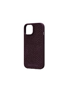 Njord byELEMENTS Salmon Leather Etui do iPhone 15 Plus z MagSafe - Bordowe