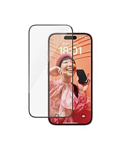 PanzerGlass Ultra-Wide Fit Szkło ochronne do iPhone 15 - czarna ramka