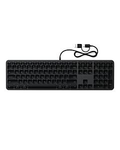 Satechi Slim LX3 Klawiatura USB-C / USB-A z układem numerycznym i przełącznikiem trybu Mac / Windows - Gwiezdna czerń