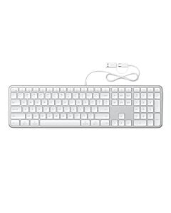 Satechi Slim LX3 Klawiatura USB-C / USB-A z układem numerycznym i przełącznikiem trybu Mac / Windows - Srebrna