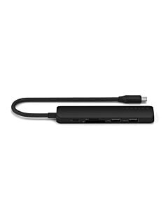 Satechi Slim Multiport Adapter Aluminiowy adapter do urządzeń mobilnych 6w1 USB-C / 2x USB-A / 4K HDMI / czytnik kart micro/SD - Czarny