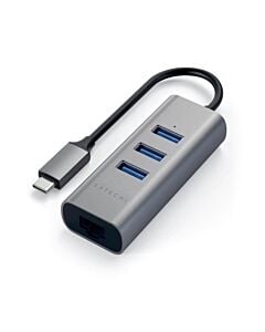 Satechi USB-C 2 w 1 HUB 3xUSB 3.0 / RJ45 Gwiezdna szarość (Space Gray)