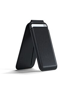 Satechi Vegan-Leather Wallet Stand Portfel i podstawka do iPhone z wegańskiej skóry kompatybilny z MagSafe - Czarny