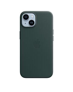 Skórzane etui z MagSafe do iPhone’a 14 – leśna zieleń