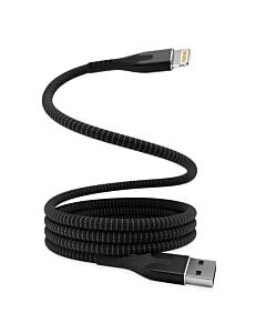 Statik MagStack Kabel USB-A na lightning w nylonowym oplocie zwijany magnetycznie z certyfikatem MFI 1m - Czarny