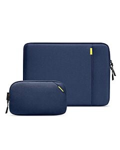 Tomtoc Defender-A13 Zestaw Pokrowiec na MacBooka Pro 14 i organizer na kable - Granatowy (Navy Blue)