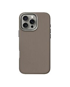 UNIQ Lyden Etui ze skóry ekologicznej do iPhone 16 Pro Max kompatybilne z MagSafe - Szare