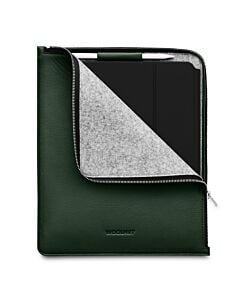 Woolnut - skórzany zapinany pokrowiec do iPad Pro 12,9" 3,4,5 generacja (zielony)