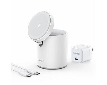 Anker Ładowarka indukcyjna PowerWave Mag 2 in 1 Dock Biała - Outlet