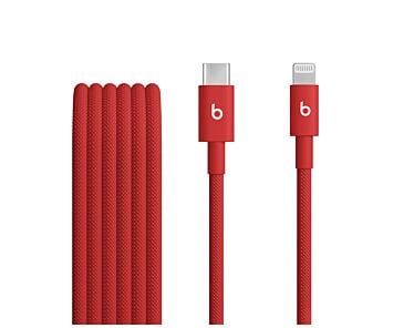 Apple Beats Pleciony przewód USB-C na Lightning (1,5m) - Energiczna czerwień-1.jpeg