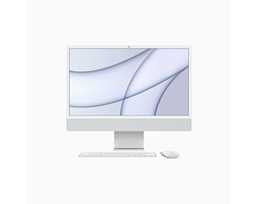 Apple iMac 24" 4,5K Retina M1 8-core CPU + 8-core GPU / 16GB / 1TB SSD / Gigabit Ethernet / Srebrny (Silver) - 2021