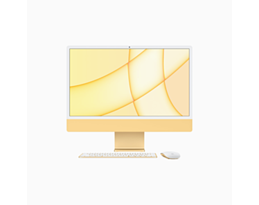 Apple iMac 24" 4,5K Retina M1 8-core CPU + 8-core GPU / 8GB / 1TB SSD / Gigabit Ethernet / Żółty (Yellow) - 2021