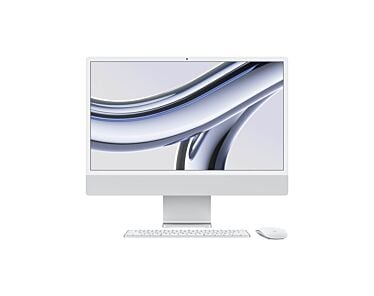 Apple iMac 24" 4,5K Retina M3 8-core CPU + 10-core GPU / 16GB / 512GB SSD / Gigabit Ethernet / Srebrny (Silver)