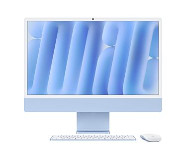 Apple iMac 24" 4,5K Retina Szkło Nanostrukturalne / M4 10-core CPU + 10-core GPU / 32GB / 1TB / Gigabit Ethernet / Niebieski (Blue)