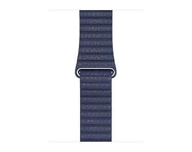 Apple Opaska skórzana w kolorze nocnego błękitu do koperty 40mm / 41mm / 42mm - rozmiar L