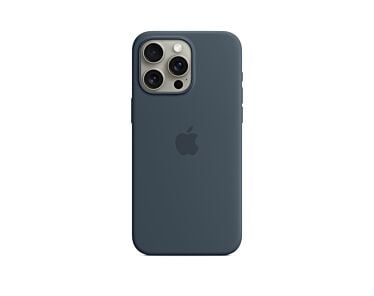 Apple Silikonowe etui do iPhone 15 Pro Max z MagSafe – Sztormowy błękit – Outlet