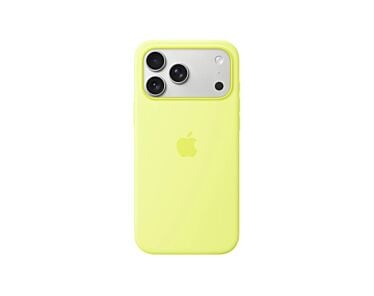 Apple Silikonowe Etui do iPhone 17 Pro Max/iPhone 18 Pro Max z MagSafe - Neonowy żółty – Outlet