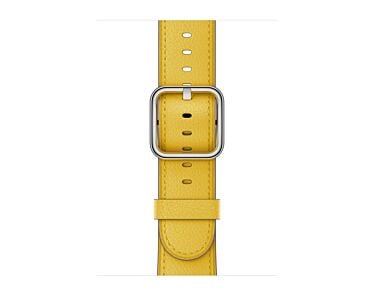 Apple Skórzany pasek z klamrą klasyczną w kolorze słonecznika do koperty 42mm / 44mm / 45mm / 46mm / 49mm - rozmiar M/L