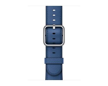Apple Skórzany pasek z klamrą klasyczną w kolorze szafirowym do koperty 42mm / 44mm / 45mm / 46mm / 49mm - rozmiar M/L