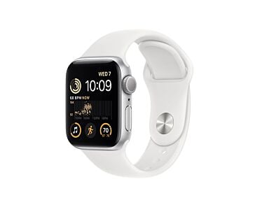 Apple Watch SE 2-gen. GPS Koperta 40mm z Aluminium w kolorze Srebrnym z Paskiem sportowym w kolorze Białym - Outlet