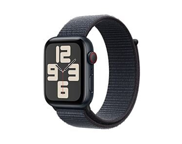 Apple Watch SE GPS + Cellular Koperta 44mm z Aluminium w kolorze Północy z Opaską sportową w kolorze Atramentowym