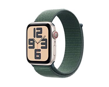 Apple Watch SE GPS + Cellular Koperta 40mm z Aluminium w kolorze Księżycowej poświaty z Opaską sportową w kolorze Górskiego jeziora