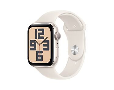 Apple Watch SE GPS Koperta 44mm z Aluminium w kolorze Księżycowej poświaty z Paskiem sportowym w kolorze Księżycowej poświaty - S/M - Outlet