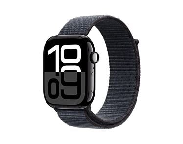 Apple Watch Series 10 GPS Koperta 42mm z Aluminium w kolorze Onyksu z Opaską sportową w kolorze Atramentowym