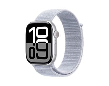 Apple Watch Series 10 GPS Koperta 42mm z Aluminium w kolorze Srebrnym z Opaską sportową w kolorze Błękitnego obłoku