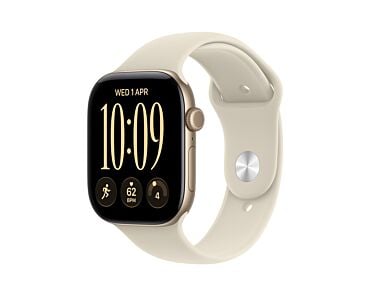 Apple Watch Series 12 GPS + Cellular Koperta 42mm z Aluminium w kolorze Jasnego złota z Paskiem sportowym w kolorze Piasku - M/L